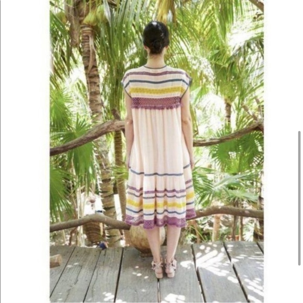 Free People Carolina K Boho Crochet Midi Dress S - Picture 6 of 6